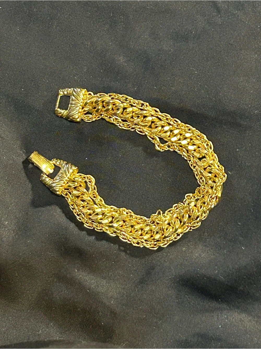 Goldette vintage 90s style Multi-Chain Bracelet - Women's Fashion Accessory